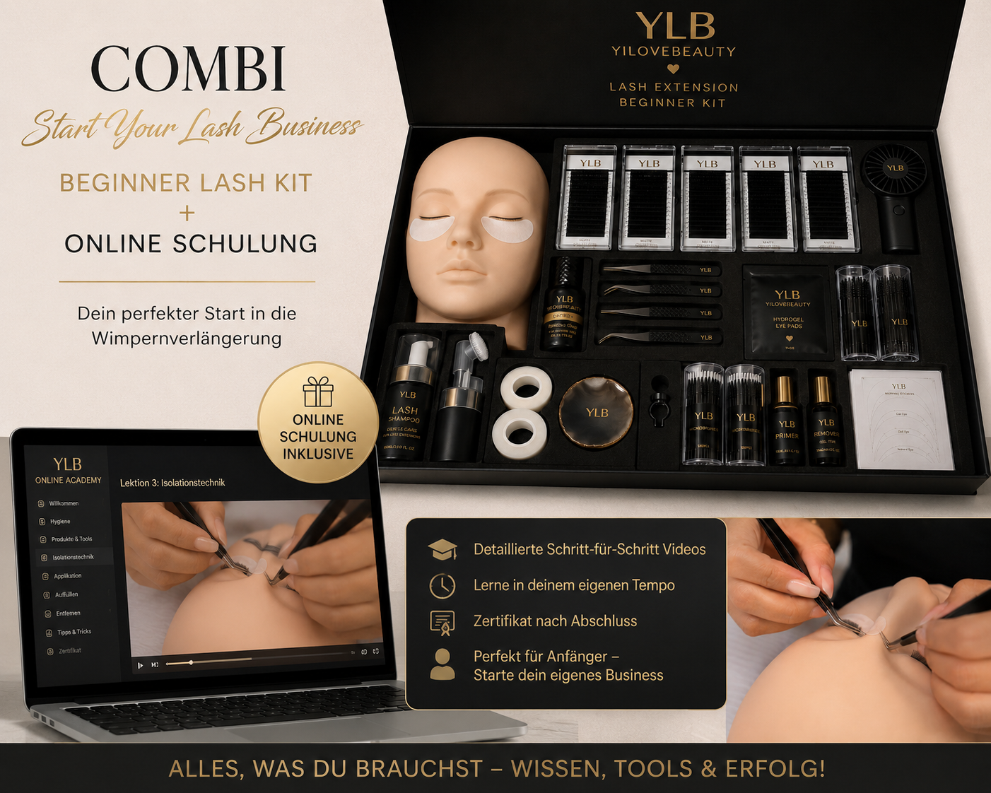 COMBI: BEGINNER LASH KIT + ONLINE SCHULUNG